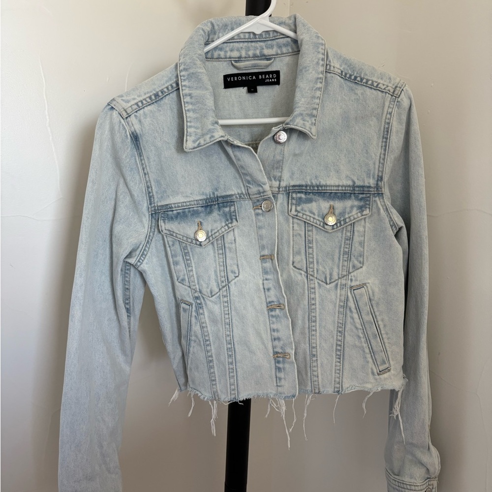 Veronica Beard Soft Blue Denim Jacket size M